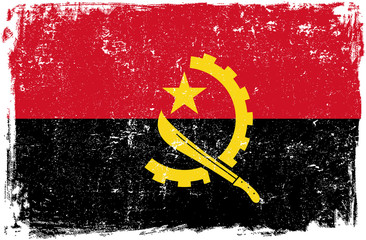 Angola Vector Flag on White