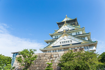 Osaka castle in Japan