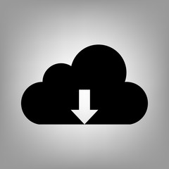 Obraz premium Cloud flat icon