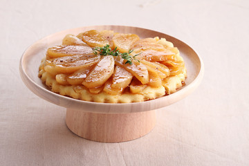 Caramelized apple tart.