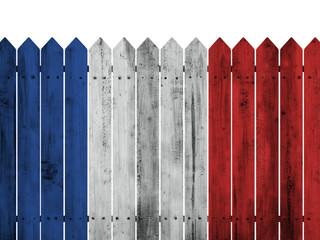 Fototapeta premium Wood Texture Fence Flag