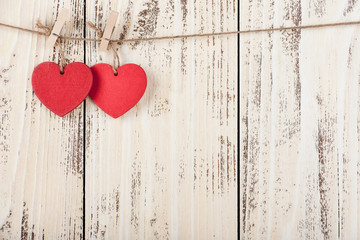 Valentine's Day background with hearts