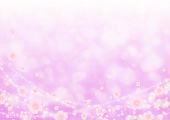 桜舞う背景　ピンク