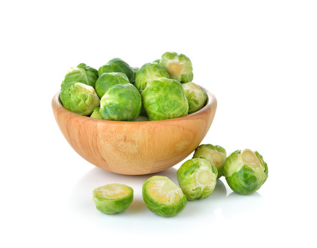 Brussel Sprouts Isolated On White Background