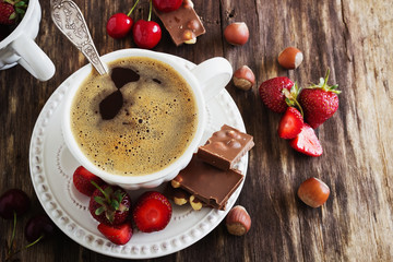 cup of freshly brewed coffee