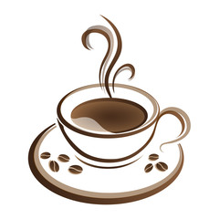 hot coffee cup vector