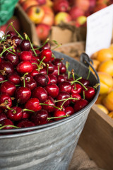 Cherries in a tub