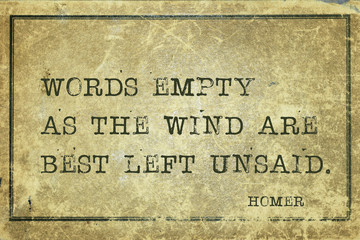 words as wind Homer