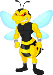angry bee cartoon