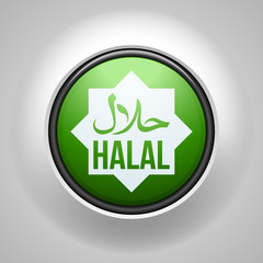 Halal button icon
