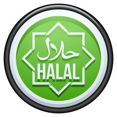 Halal button icon