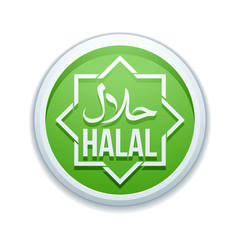 Halal button icon