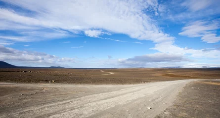 Zelfklevend Fotobehang Islanda strada nel deserto © Gianfranco Bella