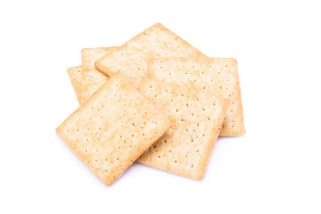 Cracker on white background