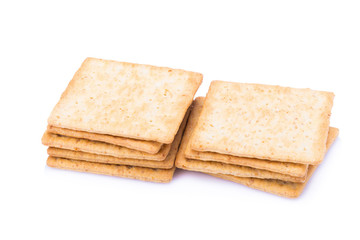 Cracker on white background