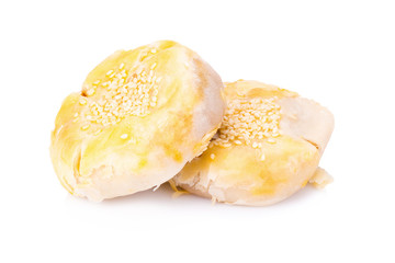 Traditional Chinese cake on white background