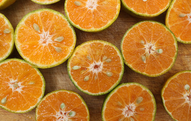 Sliced orange background