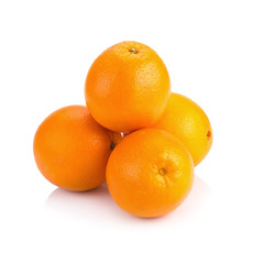 Ripe orange isolated on white background