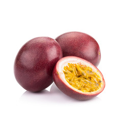 Passion fruit isolated on white background