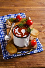 Tomato puree the soup