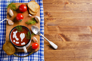 Tomato puree the soup