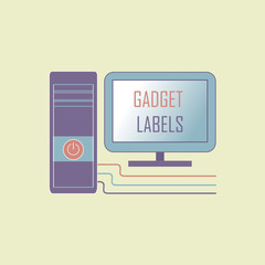 Electronic gadget label for design