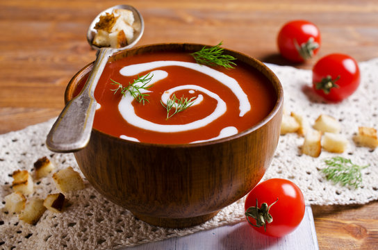 Tomato puree the soup