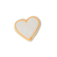 Obraz na płótnie Canvas Valentine cookie heart isolated on white