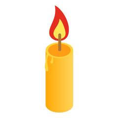 Candle isometric 3d icon