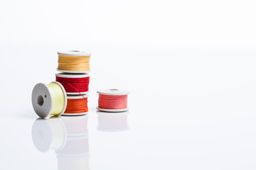 colored thread spools