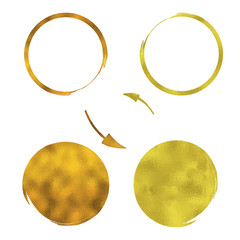 Gold Circles Pattern - Vector Shapes