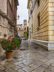 Fototapeta na wymiar Admiralskirche , Chiesa S Maria Dell' Ammiraglio, Piazza Bellini, Palermo, Sizilien, Italien, Europa