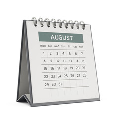 3d august desktop calendar