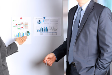 Fototapeta premium The Business colleagues working and analyzing financial figures