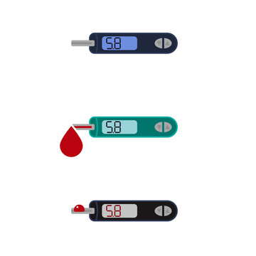 Diabetes Glucometer Icons 07 A