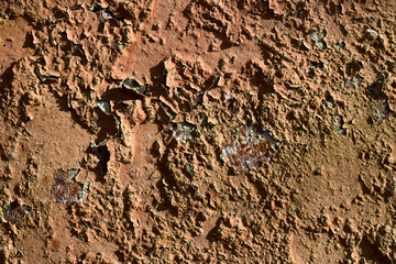 texture of cracked paint on rusty metal