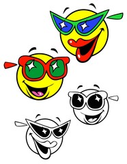 Summer fun with smiling faces