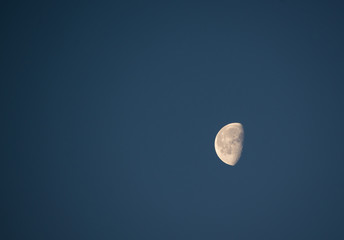 the moon with craters
