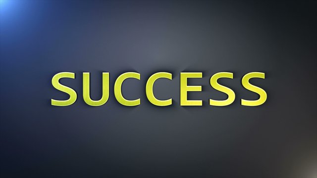 SUCCESS Gold Explosion Text Animation, Loop, 4k
