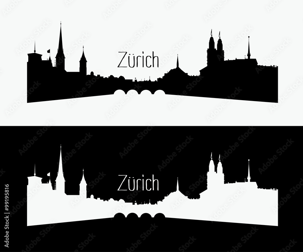 Wall mural Zurich skyline, Switzerland