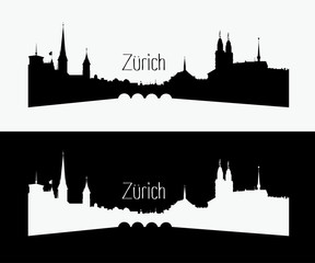 Zurich skyline, Switzerland - obrazy, fototapety, plakaty