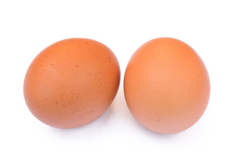 two eggs on an isolated background