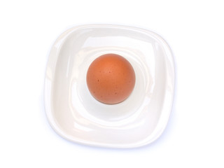 whole egg on a plate