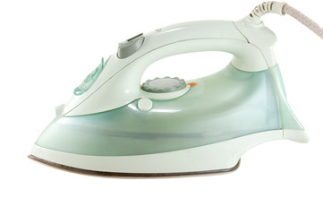 Iron for ironing on a white background