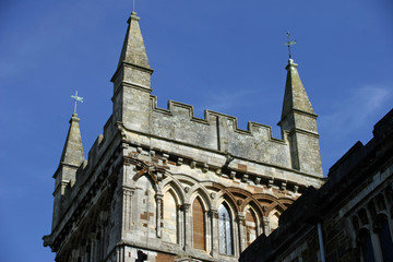 Fototapeta na wymiar Wimborne Minster tower
