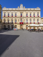 Fototapeta na wymiar Palazzo dell'Aquila, Caltagirone, Provinz Catania, Sizilien, Italien