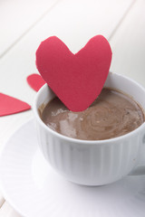 Hot chocolate with marshmallows for special day