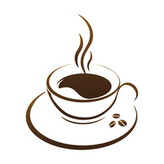 hot coffee cup vector