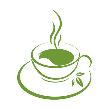 Tea cup icon green