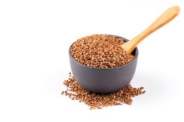 Buckwheat groats in a bowl